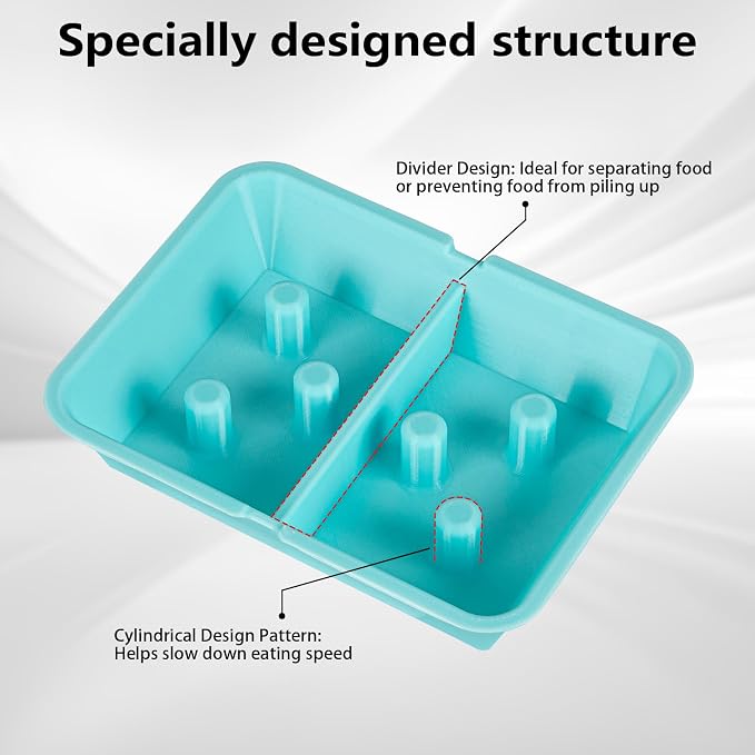 Slow Feed Bowl Compatible with PETLIBRO One RFID Pet Feeder, Anti-Gulping Cat Feeding Insert, with Split Design,Healthy Eating Dish Attachment for Automatic Feeder