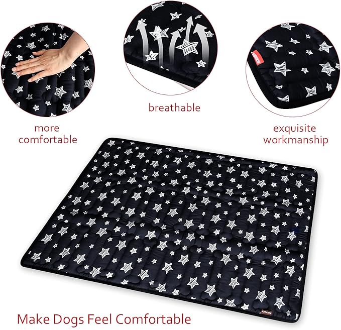 PetSafe 36" x 23" Soft Dog Bed Mat, Cute Prints, Personalized, Anti-Slip, Machine Washable Kennel Pad
