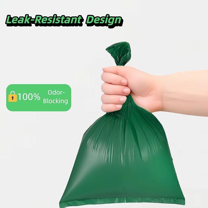 Green Dog Waste Bags, Extra Thick and Leak-Proof Poop Bags for Dogs&Cats (Green(45 count))