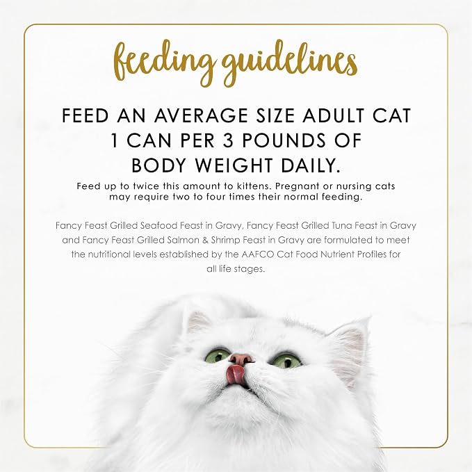 Purina Fancy Feast Grilled Wet Cat Food Seafood Collection in Wet Cat Food Variety Pack - (Pack of 30) 3 oz. Cans