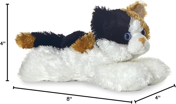 Aurora® Adorable Mini Flopsie™ Esmeralda™ Stuffed Animal - Mini Companions Ready for Playful Adventures - for Kids All Ages, Toddlers, Adults, and Families - White 8 Inches