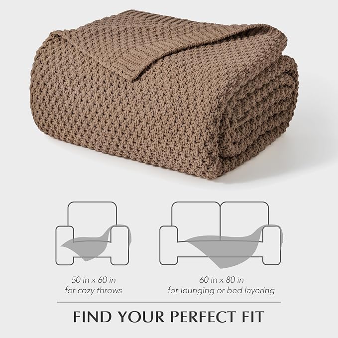 EVERGRACEHOME Chunky Chenille Knit Throw Blanket for Couch, Soft Luxurious Moss Stitch Chair Blankets for Bed, Cozy Decorative Farmhouse Knitted Throws for Sofa, Rosewood, 60" x 80"