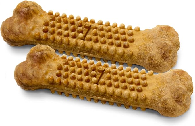 Nylabone Nubz Natural Dog Chew Treats for Large Dogs, Long Lasting Dog Chew Bones Made in the USA, Chicken Flavor Breath Freshener Dental Chews, Large Dog Bones for Dogs Over 30 lbs. (20 Count)
