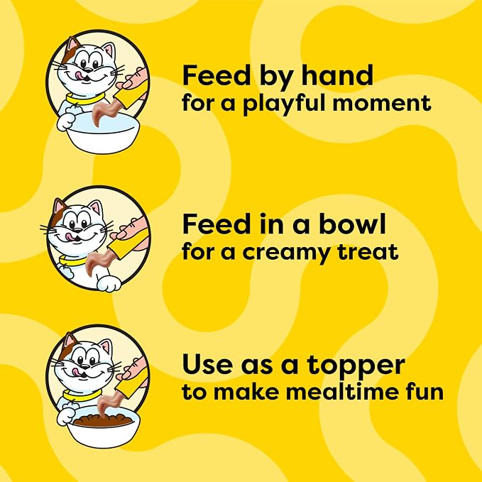 Temptations Puree Kitten Cat Treats Lickable, Chicken & Dairy Flavor, 4 Pouches (Pack of 11)