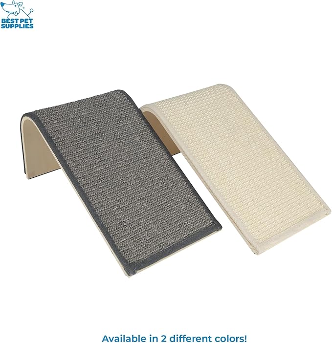Best Pet Supplies Catify Cat Scratcher, Fun Interactive Scratchers, Posts, Poles, Claw Safe, Furniture Saver Indoor Play Support Natural Cat Behaviors Heavy Duty - Gray Ramp