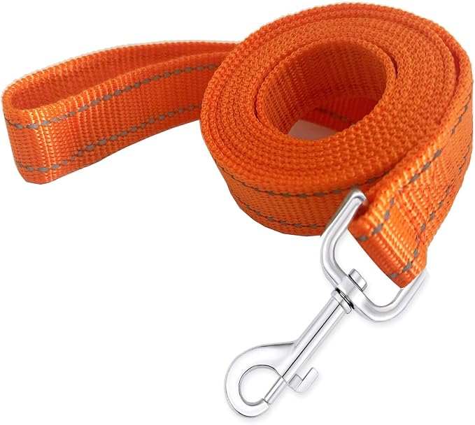 Reflective Dog Leash 4Ft /5 Foot /6 Feet Long, 1 Inch Wide, for Small and Medium Dogs