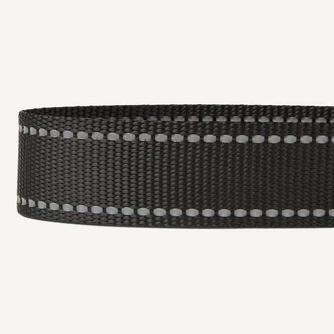 Amazon Basics Reflective Polyester Dog Collar, Adjustable Length 18.5"-29.5", 1.4" W, Quick-Release Buckle for Easy On/Off, Large, Black