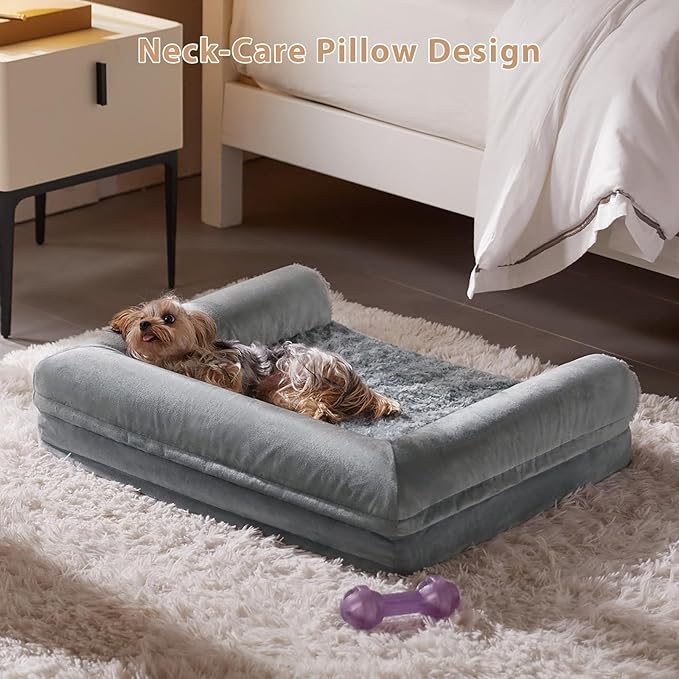 BFPETHOME Orthopedic Washable Dog Beds Large Sized Senior Dog for Comfy Sleeping with Removable Cover, Waterproof Big Soft Pet Couch Bed for Dogs Rerlax