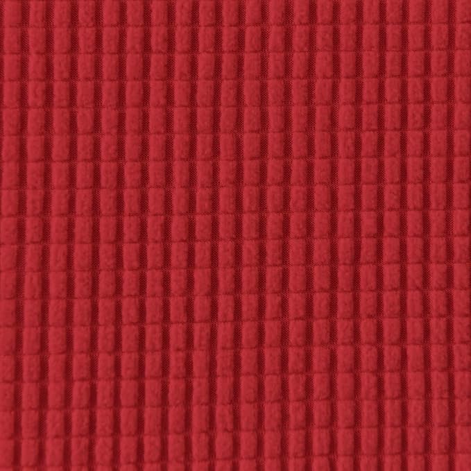 Easy-Going Stretch 4 Seater Sofa Slipcover 1-Piece Sofa Cover Furniture Protector Couch Soft with Elastic Bottom for Kids, Polyester Spandex Jacquard Fabric Small Checks Christmas Red