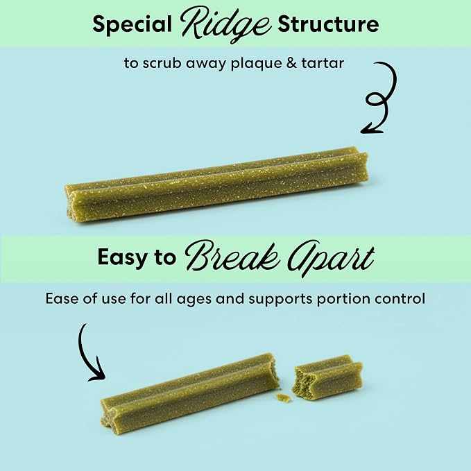 The Pets Table Dental Chews for Dogs 28 Sticks (20 oz), Chicken, Mint & Parsley | Dental Treats/Teeth Cleaning Chews | Removes Plaque and Tarter | Dental Sticks for Bad Breath Treatment | Dental Bones