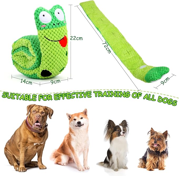 Letsmeet Squeaky Snuffle Dog Toy for Boredom Relief, Interactive Treat Puzzle Plush for Mental Stimulation & Foraging Training, Soft Chew Toy for Small Medium Dogs