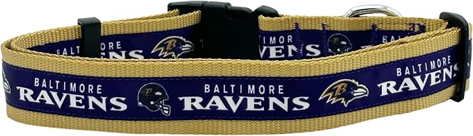 Pets First NFL Baltimore Ravens Licensed PET COLLAR, Extra Large - Heavy-Duty, Strong, and Durable Dog Collar. Available in 31 Football Teams and 4 Sizes