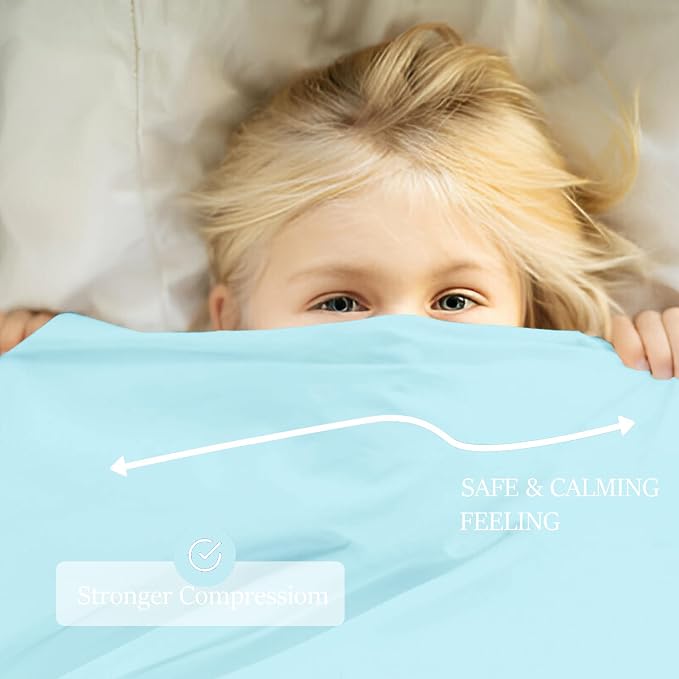 Sensory Bed Sheet for Deep Pressure Therapy – Spandex Bed Sheet – Sensory Compression Blanket for ADHD, Autism – Breathable & Hypoallergenic, Turquoise, Twin Size