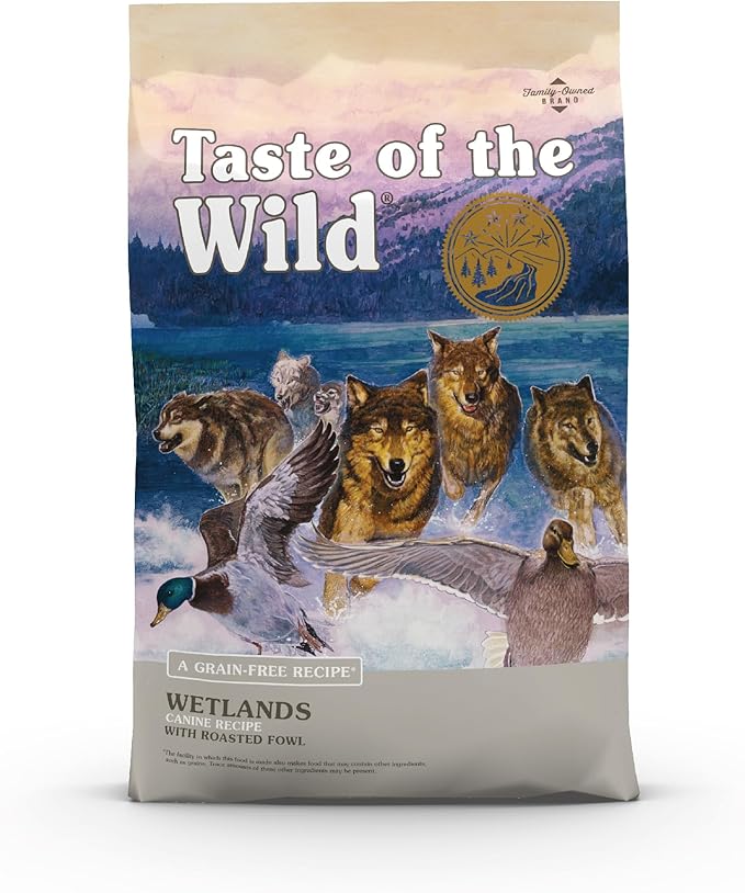 Taste of the Wild Wetlands Adult High Protein Grain-Free Recipe with Roasted Fowl Dry Dog Food 28lb