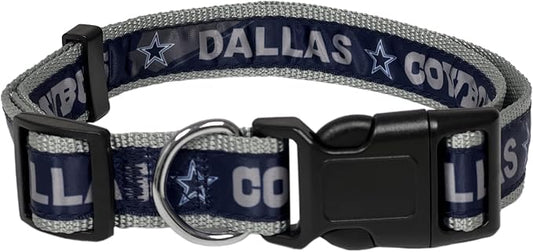 Pets First NFL Dallas Cowboys Licensed PET COLLAR, Large - Heavy-Duty, Strong, and Durable Dog Collar. Available in 31 Football Teams and 4 Sizes