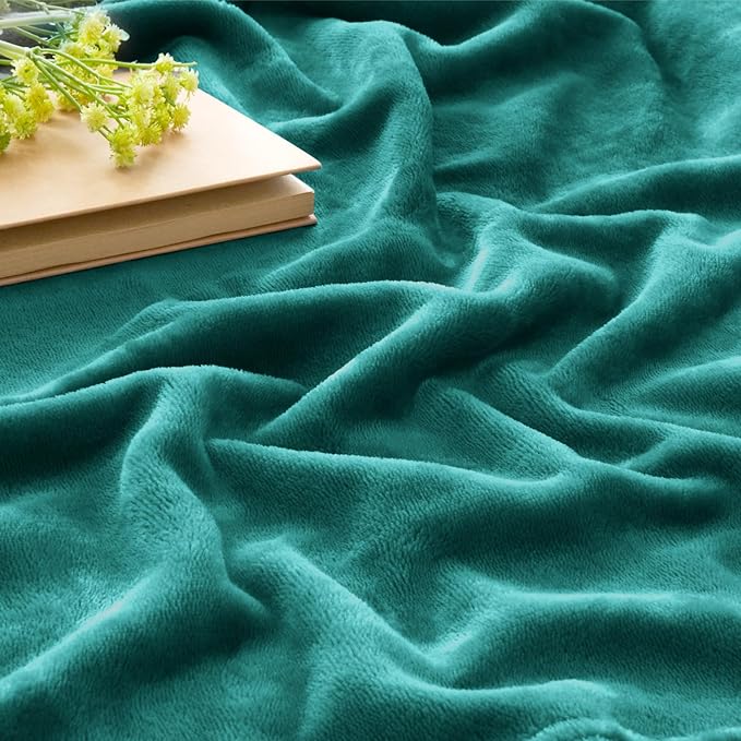 BEDELITE Fleece Blanket Twin Size Emerald Green Throw Blankets for Couch & Bed, Luxury Plush Cozy Fuzzy Blanket 60x80 inches, Super Soft Warm Lightweight Throw Blanket for Travel Camping
