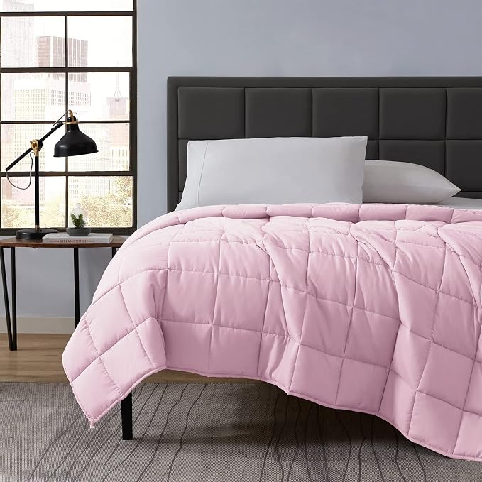 L'AGRATY Weighted Blanket - 36"x48" 5lbs Cooling Breathable Microfiber Material with Glass Beads Small Blanket All-Season Summer Fall Winter Soft Thick Comfort