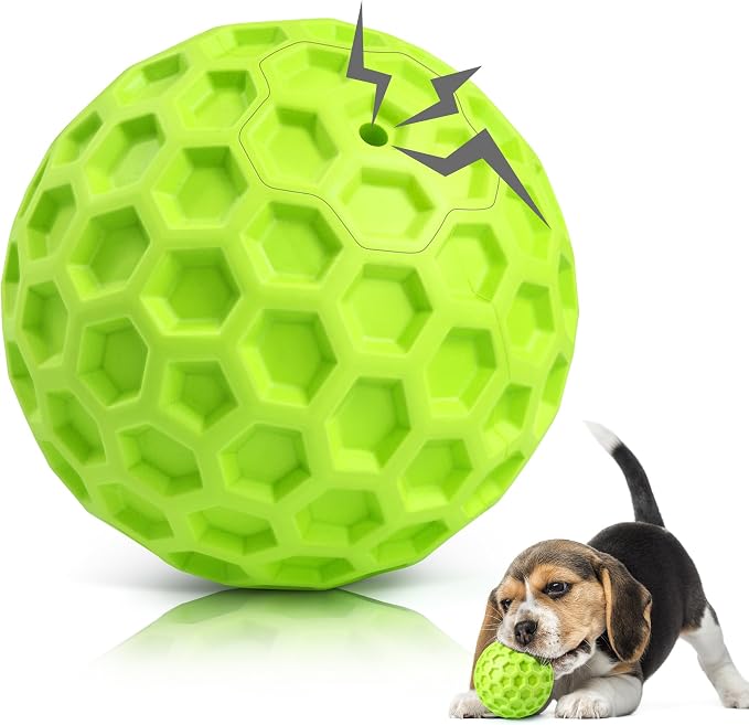 DISSKNIC Indestructible Squeaky Dog Balls Puppy Toys, Interactive Dog Toys for Small Dogs, Puppy Chew Toys for Teething and Relax, Dog Chew Toy Balls Small Dog Toys for Small Breed, Outdoor Dog Toys