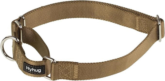 Hyhug Martingale Dog Collar Medium Yellow |Escape - Proof Heavy Duty Nylon Durable No Slip, Ideal for Training & Daily Walks