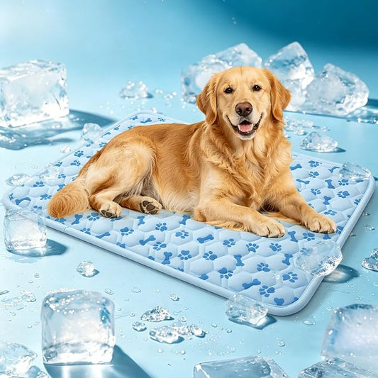 Cooling Mat for Dogs, Q-Max>0.5 Reusable Washable Dog Cooling Pad, Non-Toxic Breathable Pet Cool Blanket, Portable Cooling Bed for Dogs Cats, Indoor Outdoor Summer Heat Relief, No Refrigeration Needed