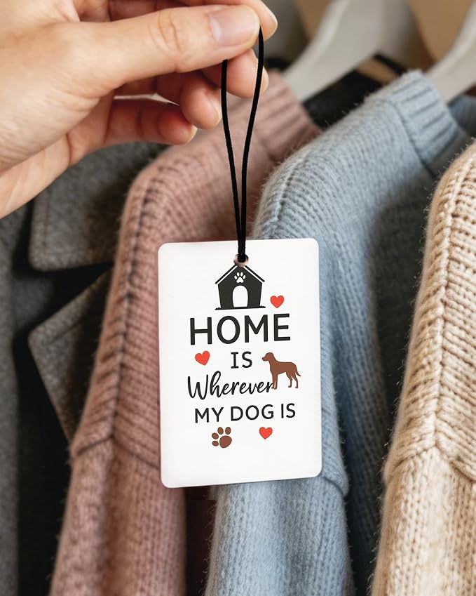 Dog Orange Citrus Car Air Freshener 4pcs, Dog Mom Owner Lovers Gifts, Pet Lovers Gifts Hanging Scents Car Accessories Interior Mirror Decor for Women Men