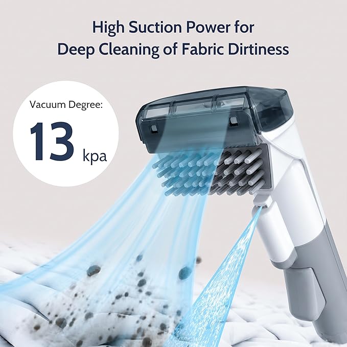 Portable Carpet Cleaner Machine,16Kpa Power Suction with Versatile Tools for Pets,Rugs,Couch and Sofa,Car and Seat Furniture,Fabric Wet Vacuum Spot Handheld Small Mini Water Deep Extractor Washer