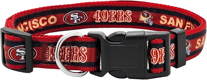 Pets First NFL San Francisco 49ers Licensed PET COLLAR, Large - Heavy-Duty, Strong, and Durable Dog Collar. Available in 31 Football Teams and 4 Sizes