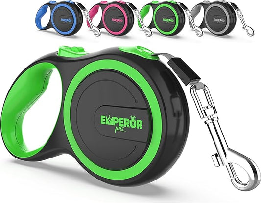 Emperor Pets 16 Feet Retractable Dog Leash Large Dogs - Up to 110lbs, Heavy Duty Leash Retractable 26 ft, Dog Leashes for Large Breed Dogs -GN16