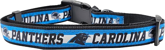 Pets First NFL Carolina Panthers Licensed PET COLLAR, Extra Large - Heavy-Duty, Strong, and Durable Dog Collar. Available in 31 Football Teams and 4 Sizes