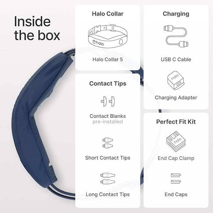 Halo Collar 5 Wireless Dog Fence & GPS Dog Collar, Keep Your Dog Safely Contained Outdoors with App-Controlled Boundaries and Real-Time Tracking, One Size, Graphite