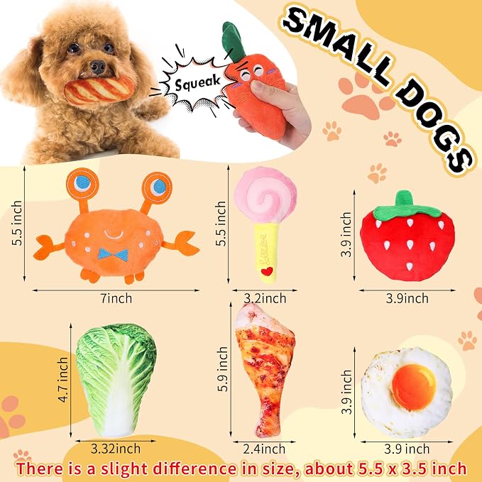 Hungdao 80 Pcs Dog Squeaky Toys Bulk for Small Dog Cute Plush Stuffed Puppy Chew Teething Toys Pet Bundle Easter Gift for Chewing Cleaning & Interactive Play(Cute Style)