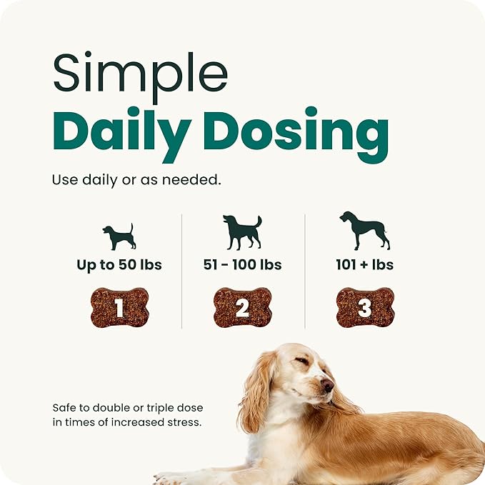 VetriScience Calm & Confident Chews, Composure Clinically Tested Calming and Anxiety Supplement for Dogs, Reduce Stress and Fear, Ideal for Thunderstorms, Fireworks and Travel, Bacon, 120 Count