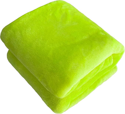 iMaylex Soft Puppy Flannel Fleece Blanket for Pet Dog Cat, Plush Microfiber, Cozy and Lightweight, Pale Green, Pet, 27 x 39 inch (70 x 100 cm)