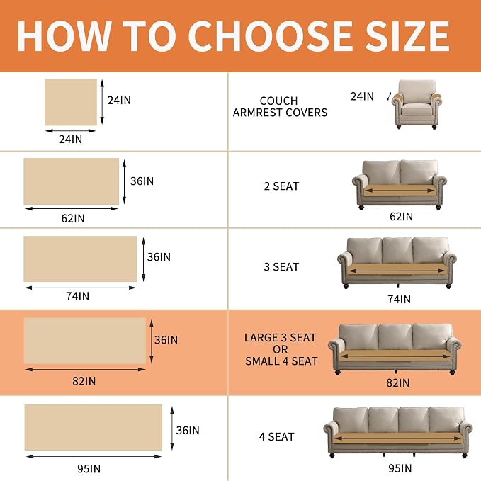 Waterproof Dog Bed Cover Non Slip Couch Covers for Dogs Washable Soft Faux Fur Sofa Cover Couch Covers for 3 Cushion Couch Sofa Pet Friendly (Khaki)