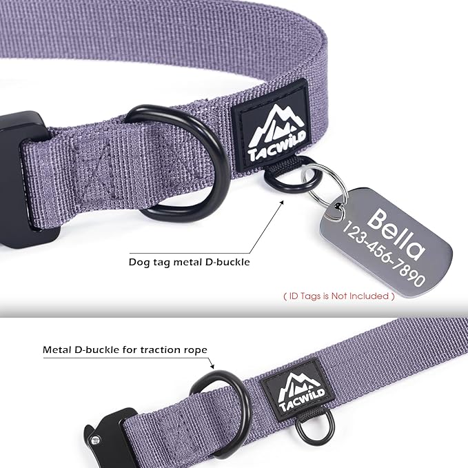 Dog Collar for Small Dogs Christmas Boy Girl - Adjustable, Chew Proof Nylon Collar with Metal Quick Release Buckle and D-Ring for Dog Tags (Montana Moonrise, S(0.5''Width, Fit 11''-15''))
