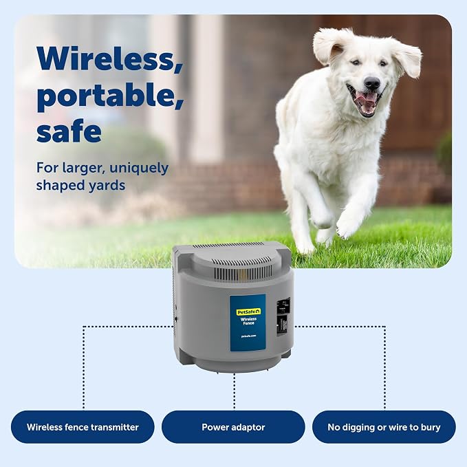 PetSafe Wireless Fence Extra Transmitter, Increase Your Existing Wireless Fence Boundary Pet Containment for Dogs and Cats - from the Parent Company of the Invisible Fence Brand