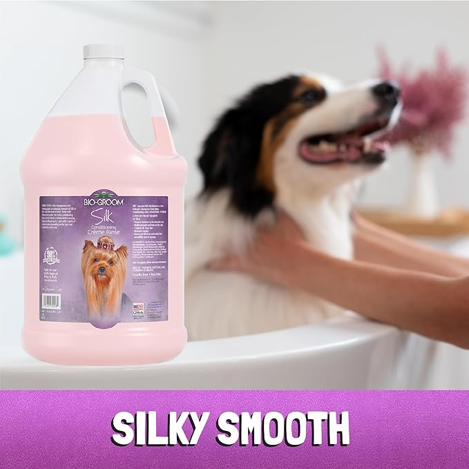 Bio-Groom Silk Creme Rinse Dog Conditioner - Conditioner for Dogs, Puppy Conditioner, Dog Conditioner Detangler, Dog Hair Conditioner - 2.5 Gallon