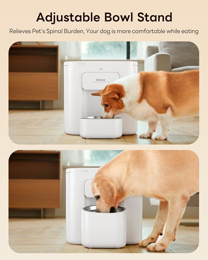 Automatic Dog Feeder for Large Breed, 15L/ 63Cups Vacuum-Sealed Airtight 100% Fresh Timed Home Auto Pet Feeder, Anti-Clog Pet Food Dispenser, 2-22mm Kibble, Voice Record, Dual Power, Stainless Steel