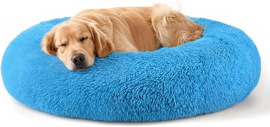 Dog Beds Large Sized Dog and Cats, 32in Pet Beds for Large Pet, Washable Indestructible Extra Large Dog Bed (Light Blue)