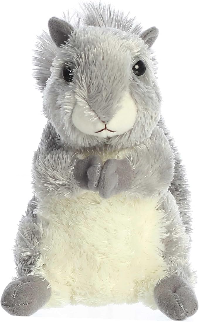 Aurora® Adorable Mini Flopsie™ Nutty™ Stuffed Animal - Mini Companions Ready for Playful Adventures - for Kids All Ages, Toddlers, Adults, and Families - Gray 6 Inches