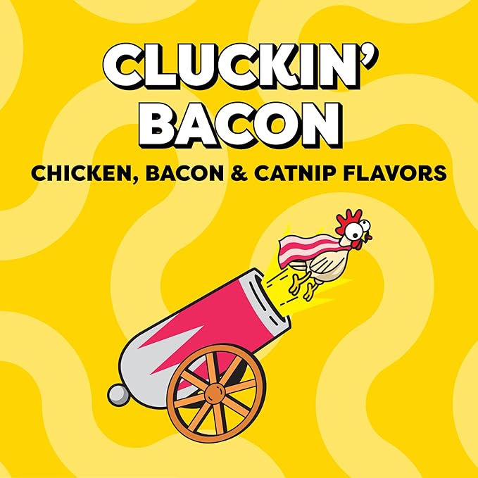 Temptations Cat Treats Wacky Blasts, Cluckin’ Bacon Flavor, 3 oz. Pouch (Pack of 12)
