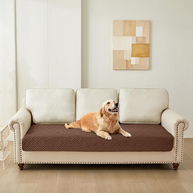 hyha Waterproof Dog Blanket, Soft Pet Bed Blankets, Waterproof Sofa Couch Cover for Dogs Washable, Reversible Pet Couch Covers for Sofa Furniture (30x90 Inch, Brown/Chocolate)