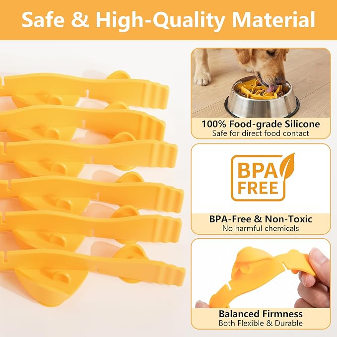Silicone Dog Slow Feeder Bowl Insert with Suction Cups, Cuttable Food-Grade Lick Mat Divider Fits Stainless Steel Ceramic Glass Dog Bowls, Helps Slow Down Eating, Orange