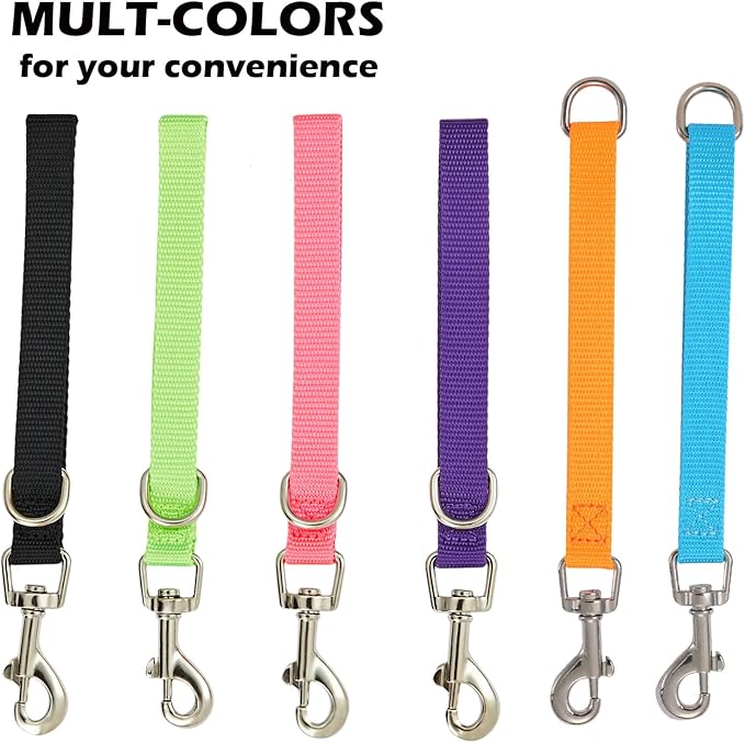 Purple & Hot Pink Dog Training Leash with Traffic Handle & Grab Handle Tabs