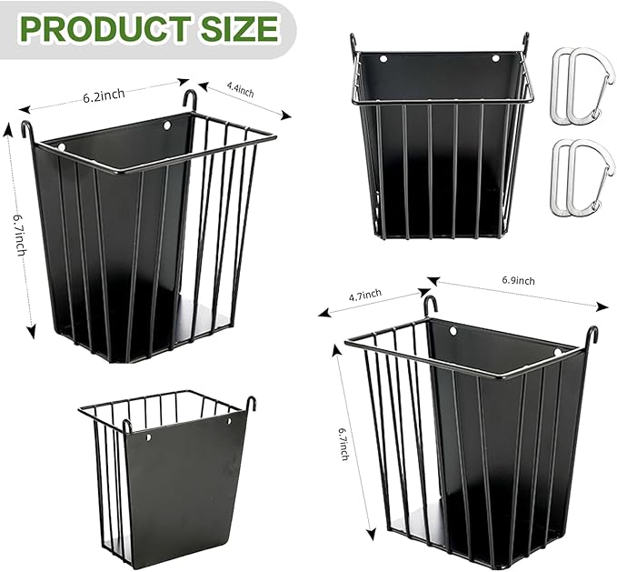 LUAVIARU Upgrades 2pcs Hay Feeder Rabbit - Guinea Pig - Metal Frame Hay Rack with Adjustable Hook - Less Wasted - for Guinea Pig, Bunny, Chinchilla Cage Accessories - Bunny Feeder