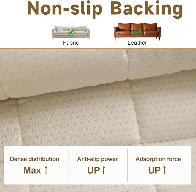 OTOB All Season Couch Cover for Dogs Washable, Geometric Jacquard Non Slip Soft Fuzzy Pet Couch Covers for 3 Cushion Couch, Cozy Plush Sofa Slipcovers Protector Dog Mat (Dark Coffee, 27.6" x 82.7")