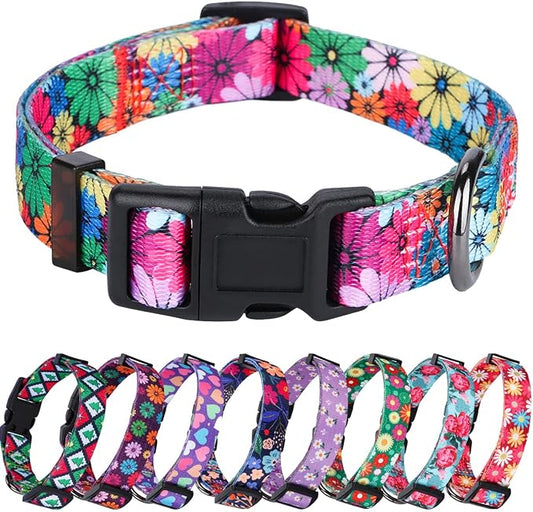 Dog Collar for Small Dogs Floral Pattern for Girl boy Dogs Small