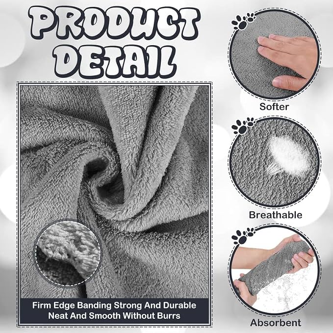 Newwiee 24 Pcs 24 Pcs Guinea Pig Fleece Bedding Blankets Bulk Washable Small Animal Fleece Cage Liners Pet Wash Cloth Sleeping Mat Cover for Hamster Chinchilla Rabbit Hedgehog (14 x 30 Inch,Gray)