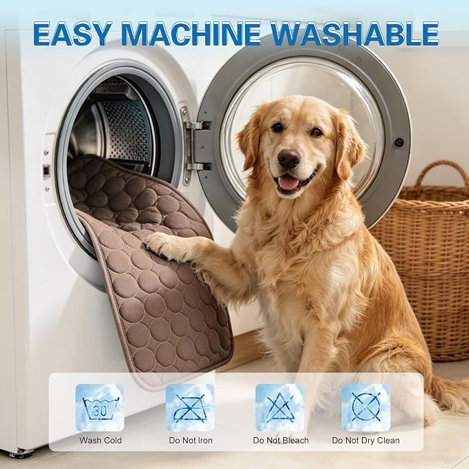 Cooling Mat for Dogs & Cats, Q-Max>0.4 Washable Cooling Pad for Small, Medium, Large & XL Pets, Portable Non-Slip Indoor & Outdoor Cooling Dog Bed Mat for Floor, Sofa, Car Seat, Crate, Kennel