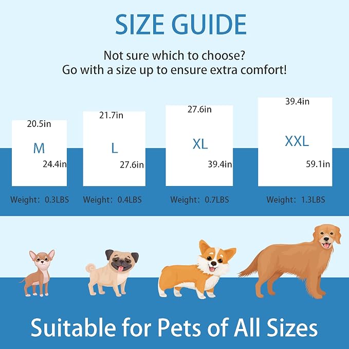 Dog Cooling Mat - 40" x 28" Washable Instant Cooling Pet Pad for Dogs & Cats, Pet Sleeping Bed for Indoor Outdoor in Summer, Portable Non-Toxic Kennel Puppy Crate Pad, Blue (XL(40'' x 28''))